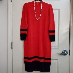 Vintage St. John Knit Merino Wool Dress